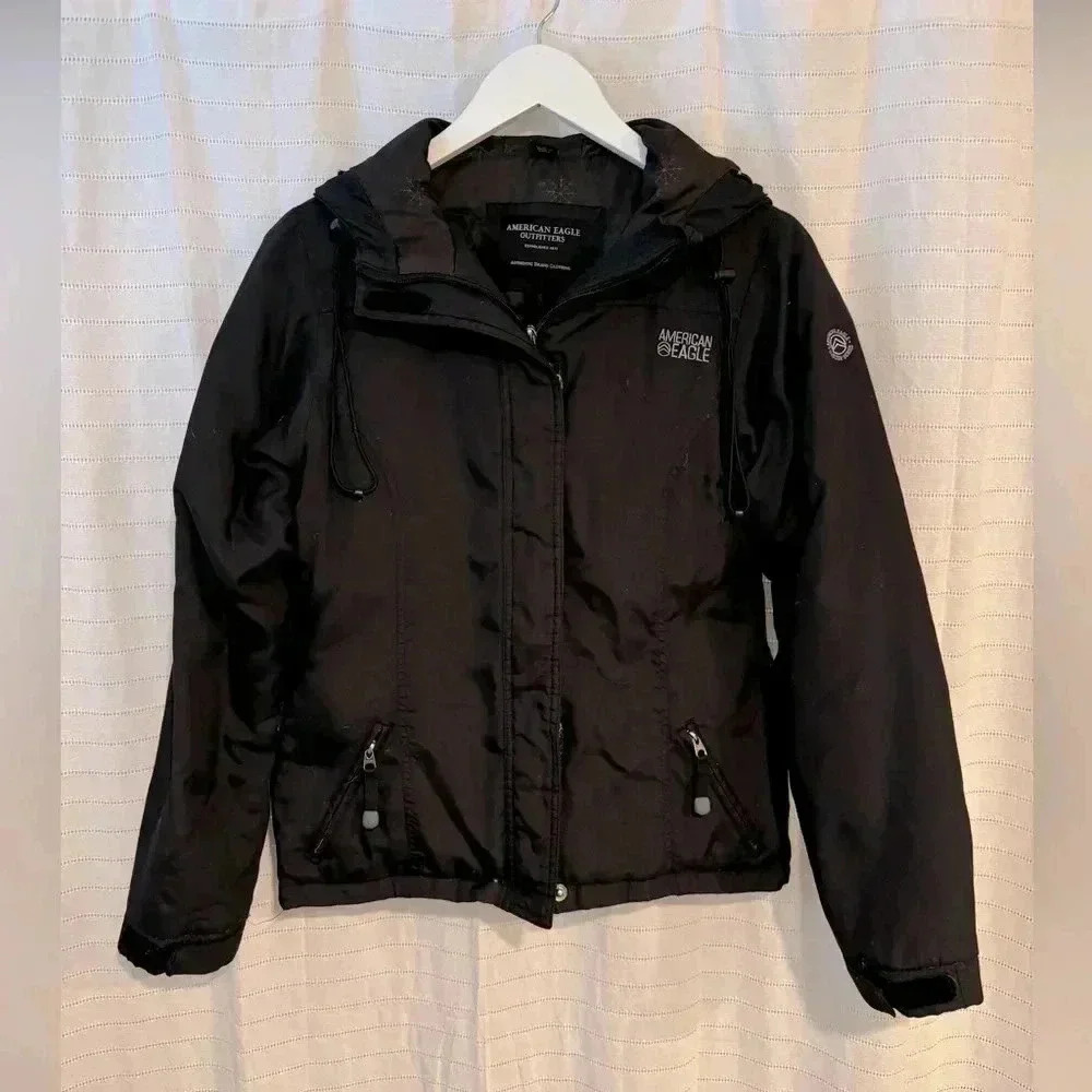 American Eagle Outfitters Shelter Series Black Down Coat